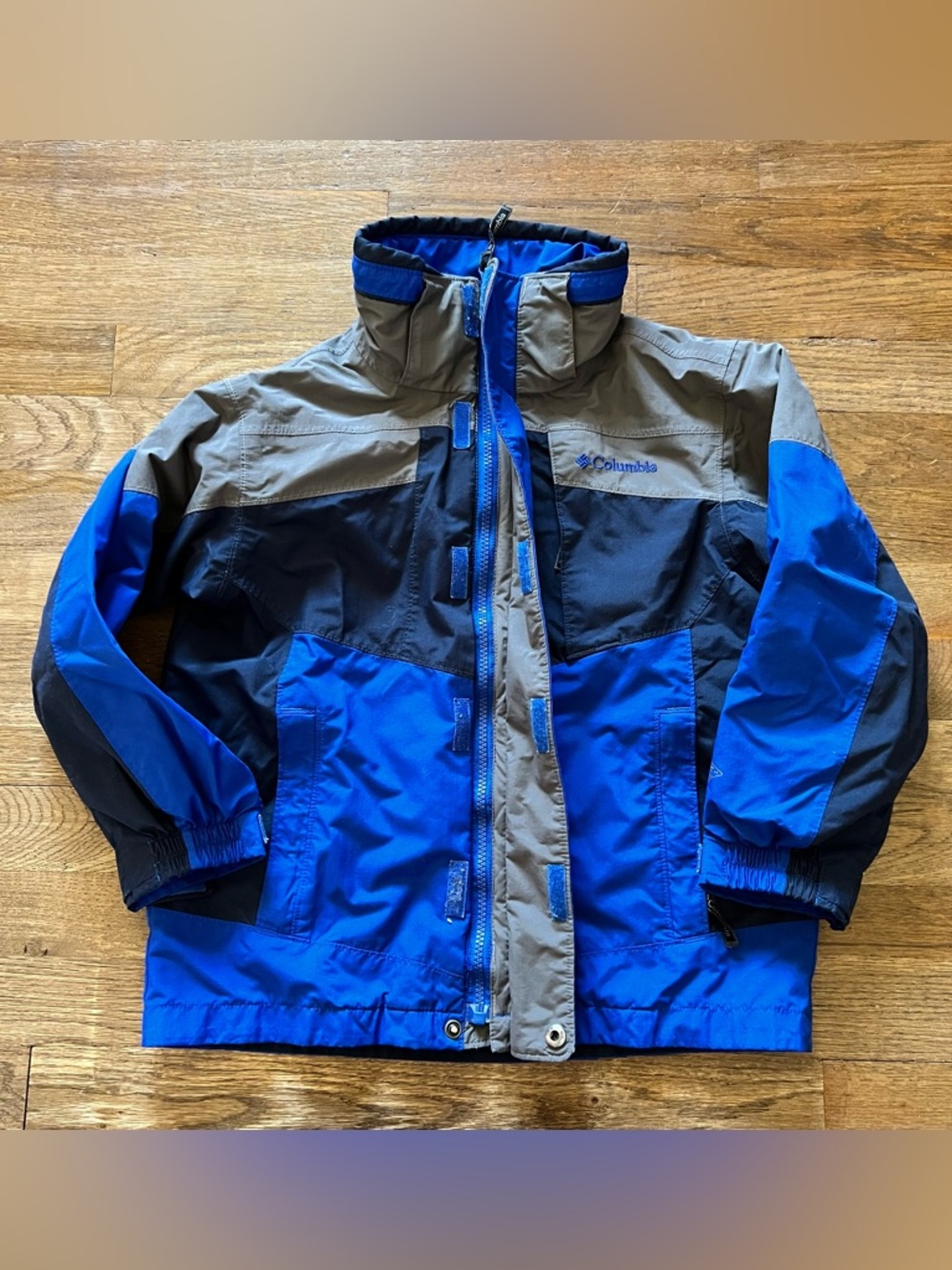 Columbia Zip up Jacket Blue Size 8 Boys Bugaboo Interchange Waterproof